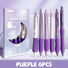 Load image into Gallery viewer, 6Pcs Retractable Gel Pen Set 0.5mm Quick-Drying Black Ink Pen Smooth Writing Pen School Office Stationery
