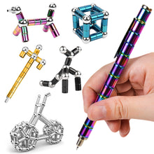 Load image into Gallery viewer, Magnetic Fidget Pen Metal Decompression Pen Multifunctional Deformable Writing Pen Stress Reliever Finger Spinning Gifts Kids Toy
