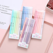 Load image into Gallery viewer, 6PCS/Box Cute Morandi Color Gel Pen 0.5mm Black Pen Creative Press Office Gift School Supplies Stationery Kawaii Pens
