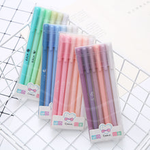 Load image into Gallery viewer, 6PCS/Box Cute Morandi Color Gel Pen 0.5mm Black Pen Creative Press Office Gift School Supplies Stationery Kawaii Pens
