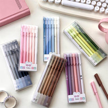 Load image into Gallery viewer, 6PCS/Box Cute Morandi Color Gel Pen 0.5mm Black Pen Creative Press Office Gift School Supplies Stationery Kawaii Pens
