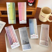 Load image into Gallery viewer, 6PCS/Box Cute Morandi Color Gel Pen 0.5mm Black Pen Creative Press Office Gift School Supplies Stationery Kawaii Pens
