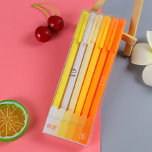 Load image into Gallery viewer, 6PCS/Box Cute Morandi Color Gel Pen 0.5mm Black Pen Creative Press Office Gift School Supplies Stationery Kawaii Pens
