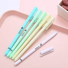 Load image into Gallery viewer, 6PCS/Box Cute Morandi Color Gel Pen 0.5mm Black Pen Creative Press Office Gift School Supplies Stationery Kawaii Pens
