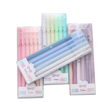 Load image into Gallery viewer, 6PCS/Box Cute Morandi Color Gel Pen 0.5mm Black Pen Creative Press Office Gift School Supplies Stationery Kawaii Pens

