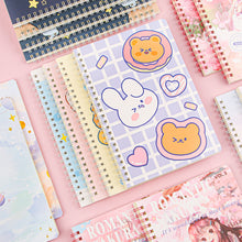 Load image into Gallery viewer, 120 Pages A5 Coil Spiral Notebook Journals Cartoon Diary Weekly Planner Book School Office Stationery
