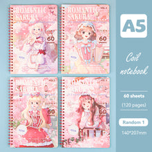 Load image into Gallery viewer, 120 Pages A5 Coil Spiral Notebook Journals Cartoon Diary Weekly Planner Book School Office Stationery
