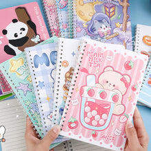 Load image into Gallery viewer, 120 Pages A5 Coil Spiral Notebook Journals Cartoon Diary Weekly Planner Book School Office Stationery
