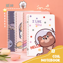 Load image into Gallery viewer, 120 Pages A5 Coil Spiral Notebook Journals Cartoon Diary Weekly Planner Book School Office Stationery
