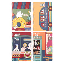 Load image into Gallery viewer, 120 Pages A5 Coil Spiral Notebook Journals Cartoon Diary Weekly Planner Book School Office Stationery
