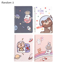 Load image into Gallery viewer, 120 Pages A5 Coil Spiral Notebook Journals Cartoon Diary Weekly Planner Book School Office Stationery
