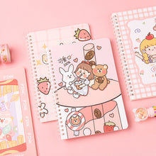 Load image into Gallery viewer, 120 Pages A5 Coil Spiral Notebook Journals Cartoon Diary Weekly Planner Book School Office Stationery
