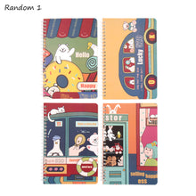Load image into Gallery viewer, 120 Pages A5 Coil Spiral Notebook Journals Cartoon Diary Weekly Planner Book School Office Stationery
