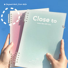 Load image into Gallery viewer, A5 Simple Gradation Spiral Notebook 60 Sheets/120 Pages Memo Journal Diary Notebook Spiral Design for Students Stationery Office Business
