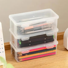 Load image into Gallery viewer, Large Capacity Plastic Pencil Case Lightweight Pencil Box Pen Storage Students School Stationery Supplies
