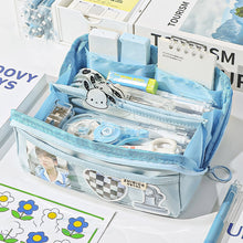 Load image into Gallery viewer, Large Capacity Fashion Weaving Pencil Bag Cloth Cosmetic Storage Bag Retro Student Stationery School Supplies
