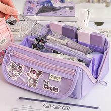 Load image into Gallery viewer, Large Capacity Fashion Weaving Pencil Bag Cloth Cosmetic Storage Bag Retro Student Stationery School Supplies
