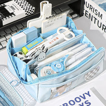 Load image into Gallery viewer, Large Capacity Fashion Weaving Pencil Bag Cloth Cosmetic Storage Bag Retro Student Stationery School Supplies
