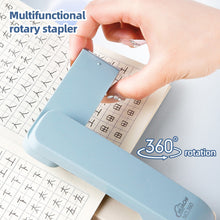 Load image into Gallery viewer, Large Rotatable Stapler For Students Home Office Use Stapling Machine Strong Clutch Large Capacity Staple Extractor
