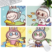 Load image into Gallery viewer, Labubu Mouse Pad Large Keyboard Mouse Desk Pad Computer Locking Edge Non-slip Rubber Gaming Mouse Pad Laptop Mouse Carpet
