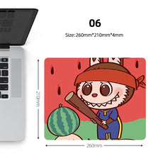 Load image into Gallery viewer, Labubu Mouse Pad Large Keyboard Mouse Desk Pad Computer Locking Edge Non-slip Rubber Gaming Mouse Pad Laptop Mouse Carpet
