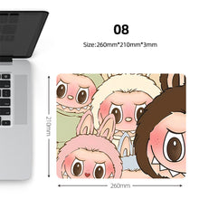 Load image into Gallery viewer, Labubu Mouse Pad Large Keyboard Mouse Desk Pad Computer Locking Edge Non-slip Rubber Gaming Mouse Pad Laptop Mouse Carpet
