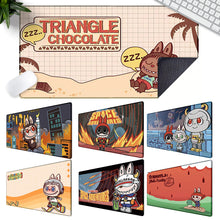 Load image into Gallery viewer, Labubu Mouse Pad Large Keyboard Mouse Desk Pad Computer Locking Edge Non-slip Rubber Gaming Mouse Pad Laptop Mouse Carpet
