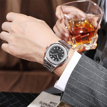 Load image into Gallery viewer, TPOFHS 2024 New Men's Watches Fashion Date Stainless Steel Quartz Watch Luxury Square Waterproof Wristwatch For Business Men
