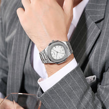 Load image into Gallery viewer, TPOFHS 2024 New Men's Watches Fashion Date Stainless Steel Quartz Watch Luxury Square Waterproof Wristwatch For Business Men
