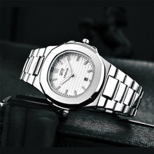 Load image into Gallery viewer, TPOFHS 2024 New Men's Watches Fashion Date Stainless Steel Quartz Watch Luxury Square Waterproof Wristwatch For Business Men

