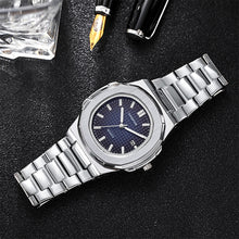 Load image into Gallery viewer, TPOFHS 2024 New Men's Watches Fashion Date Stainless Steel Quartz Watch Luxury Square Waterproof Wristwatch For Business Men
