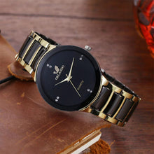 Load image into Gallery viewer, 2024 Men Watches Fashion Stainless Steel Quartz Watch Luxury Black Gold Dial Wristwatch Exquisite New Arrived Business Clock
