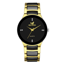 Load image into Gallery viewer, 2024 Men Watches Fashion Stainless Steel Quartz Watch Luxury Black Gold Dial Wristwatch Exquisite New Arrived Business Clock
