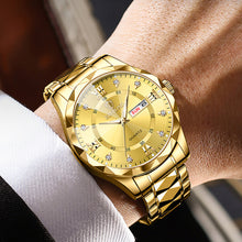 Load image into Gallery viewer, BINBOND Men Watch Top Brand Quartz Wristwatches Waterproof Week Date Clock Mens Luxury Stainless Steel Fashion Business Watches
