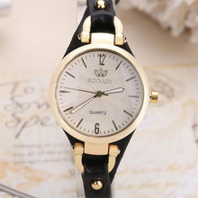 Load image into Gallery viewer, High Quality Women Watch Round Dial Quartz Watches Thin Leather Strap Wristwatch Ladies Fashion Casual Clock Gift
