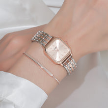 Load image into Gallery viewer, 2pcs Set Casual Women Quartz Watch Square Dial Wristwatch With Alloy Strap Fashion Bracelet Birthday Gift Business For Women
