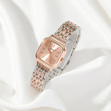 Load image into Gallery viewer, 2pcs Set Casual Women Quartz Watch Square Dial Wristwatch With Alloy Strap Fashion Bracelet Birthday Gift Business For Women
