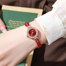 Load image into Gallery viewer, 2024 Luxury Leaf Watch Bracelet Women Diamond Quartz Wristwatch Luxury Fashion Small Dial Popular Elegant Female Clock
