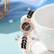 Load image into Gallery viewer, 2024 Luxury Leaf Watch Bracelet Women Diamond Quartz Wristwatch Luxury Fashion Small Dial Popular Elegant Female Clock
