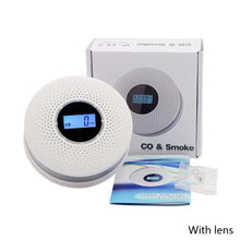 Load image into Gallery viewer, Poisoning Smoke &amp; Carbon Monoxide Detector Combination Smoke CO Sensor Alarm with 3 Color LED Indicator Built in Siren Alert
