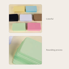 Load image into Gallery viewer, 100pcs/box Kraft Paper Card Color Blank Business Card Message Thank You Card Writing Card Label Bookmark Learning Card
