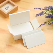 Load image into Gallery viewer, 100pcs/box Kraft Paper Card Color Blank Business Card Message Thank You Card Writing Card Label Bookmark Learning Card

