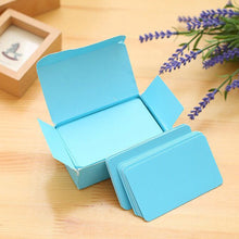 Load image into Gallery viewer, 100pcs/box Kraft Paper Card Color Blank Business Card Message Thank You Card Writing Card Label Bookmark Learning Card
