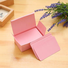 Load image into Gallery viewer, 100pcs/box Kraft Paper Card Color Blank Business Card Message Thank You Card Writing Card Label Bookmark Learning Card
