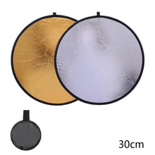 Load image into Gallery viewer, Reflector 5in1 2in1 30CM 60CM 80CM 110CM Silver White Gold Portable Collapsible Soft Light Round Photography for Studio
