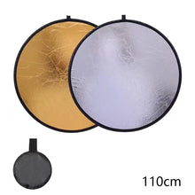 Load image into Gallery viewer, Reflector 5in1 2in1 30CM 60CM 80CM 110CM Silver White Gold Portable Collapsible Soft Light Round Photography for Studio
