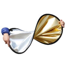Load image into Gallery viewer, Reflector 5in1 2in1 30CM 60CM 80CM 110CM Silver White Gold Portable Collapsible Soft Light Round Photography for Studio
