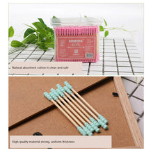 Load image into Gallery viewer, 100pcs Pack Double Head Cotton Swab Women Makeup Cotton Buds Tip For Medical Wood Sticks Nose Ears Cleaning Health Care Tools
