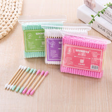 Load image into Gallery viewer, 100pcs Pack Double Head Cotton Swab Women Makeup Cotton Buds Tip For Medical Wood Sticks Nose Ears Cleaning Health Care Tools

