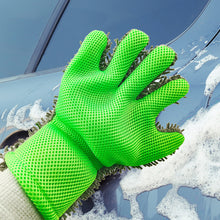 Load image into Gallery viewer, Microfiber Car Cleaning Wash Hand Gloves Chenille Car Gloves Coral Car Wash Tools
